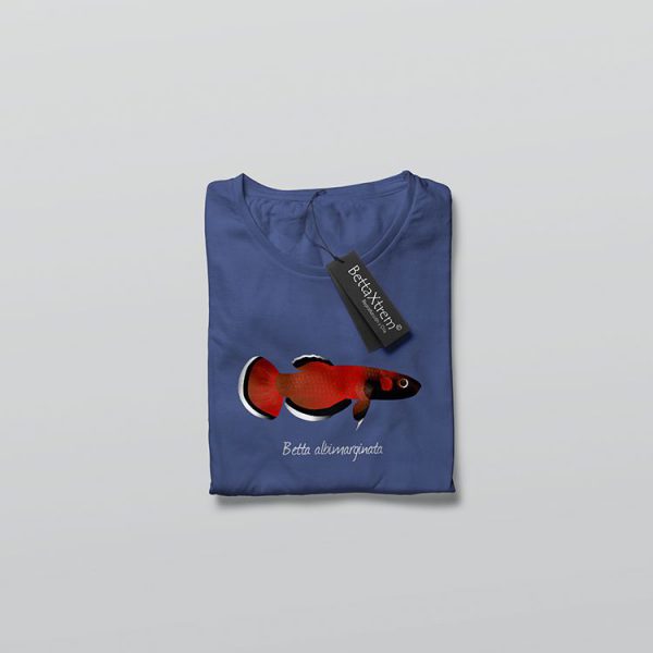Camiseta de Hombre Azul Betta albimarginata
