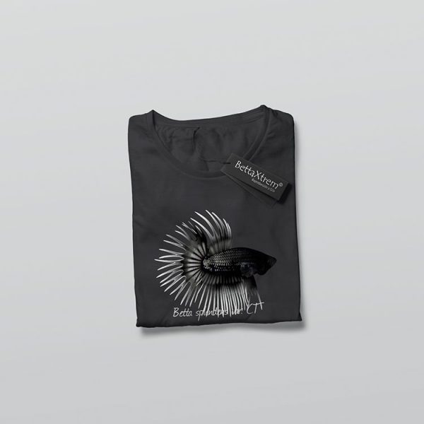 Camiseta de Hombre Negra Betta crowntail