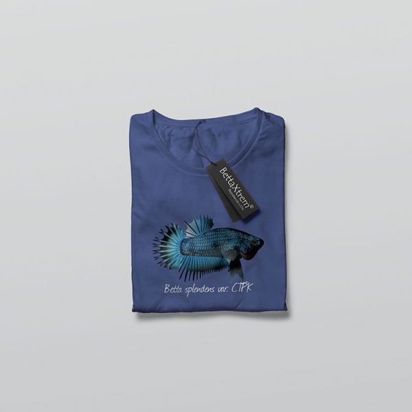 Camiseta de Hombre Azul Betta crowntail plakat