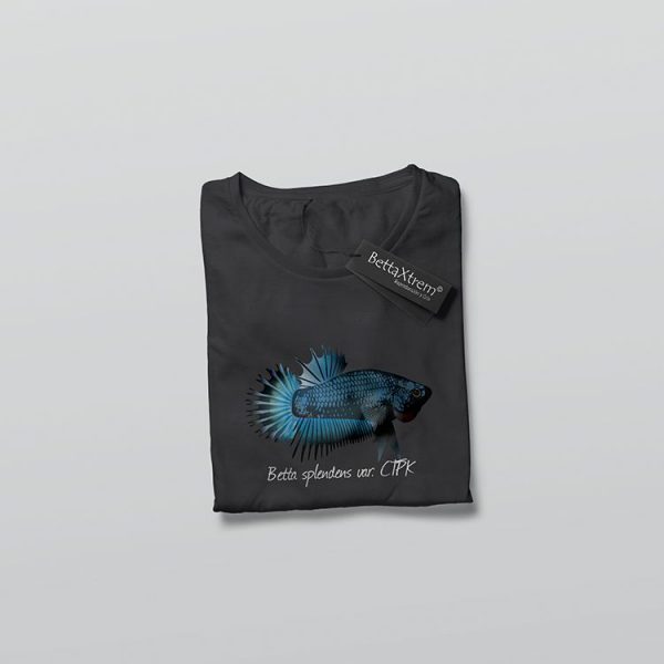 Camiseta de Hombre Negra Betta crowntail plakat