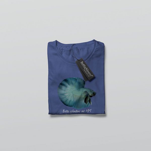 Camiseta de Hombre Azul Betta halfmoon