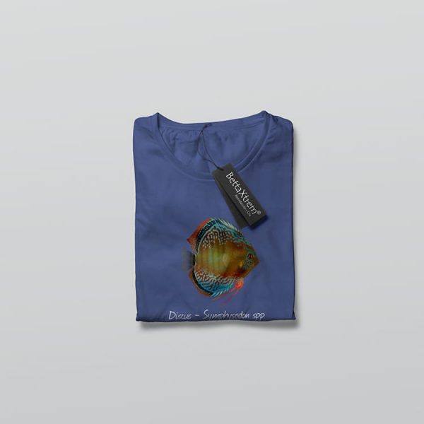 Camiseta de Hombre Azul Discus Symphysodon 2