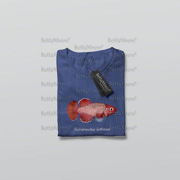 Camiseta de Hombre Azul Killi Nothobranchius korthausae