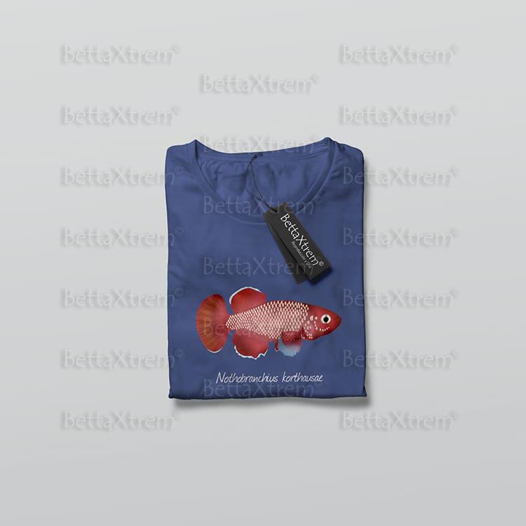 Camiseta de Hombre Azul Killi Nothobranchius korthausae