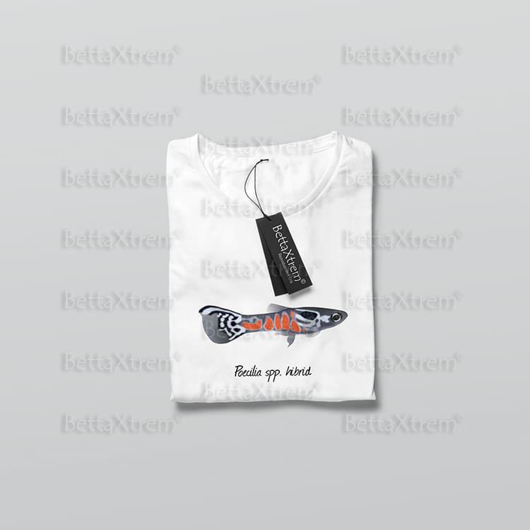 Camiseta Blanca de Hombre Poecilia spp. hibrid 1