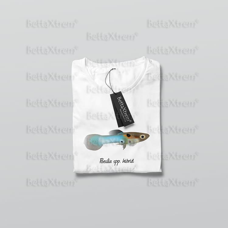 Camiseta Blanca de Hombre Poecilia spp. hibrid 2