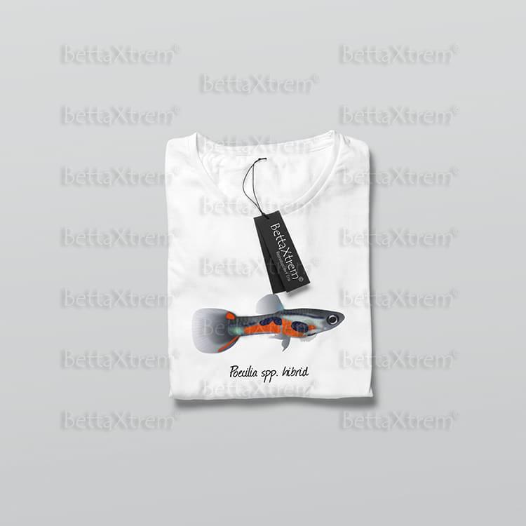 Camiseta Blanca de Hombre Poecilia spp. hibrid 3