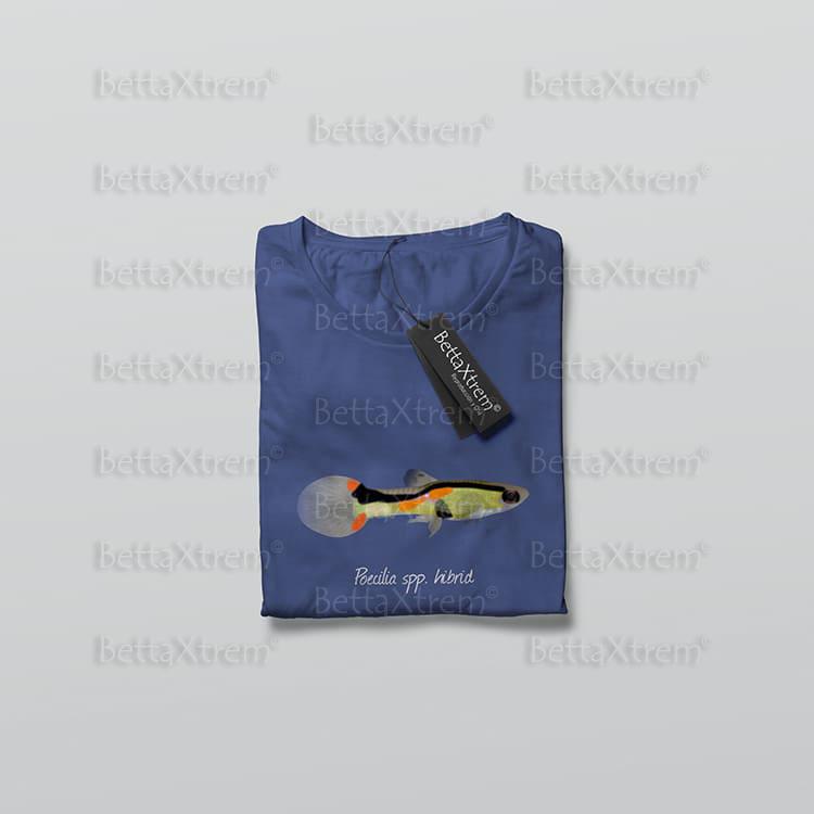 Camiseta Azul de Hombre Poecilia spp. hibrid 4