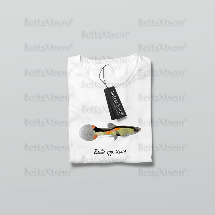 Camiseta Blanca de Hombre Poecilia spp. hibrid 4