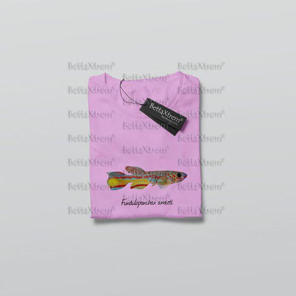 Camiseta de Mujer Rosa Killi Fundulopanchax amieti