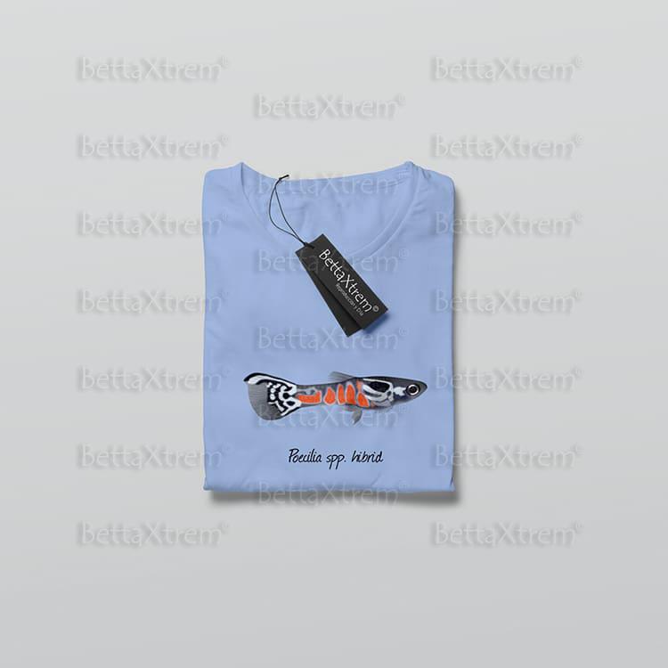 Camiseta Azul de Mujer Poecilia spp. hibrid 1