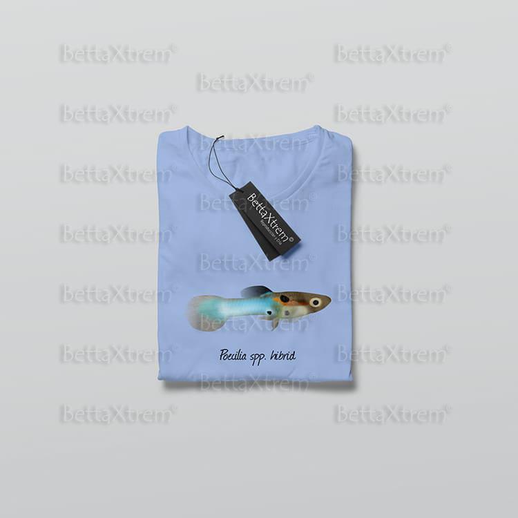 Camiseta Azul de Mujer Poecilia spp. hibrid 2