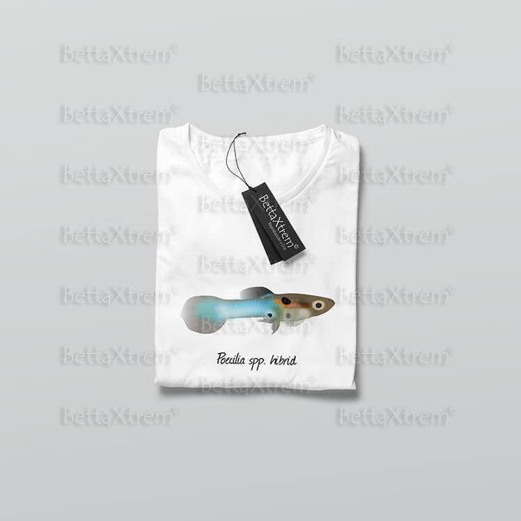 Camiseta Blanca de Mujer Poecilia spp. hibrid 2