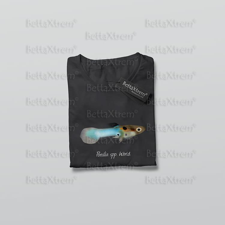 Camiseta Negra de Mujer Poecilia spp. hibrid 2