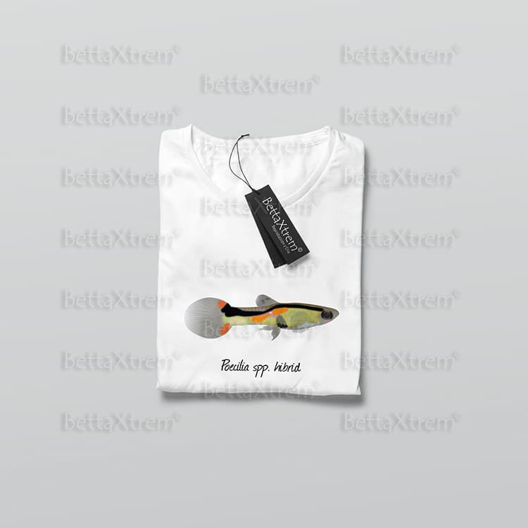 Camiseta Blanca de Mujer Poecilia spp. hibrid 4