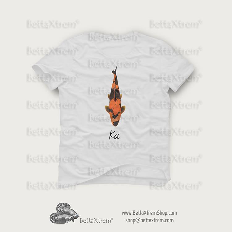 Camiseta Blanca de Hombre Carpa Koi 2