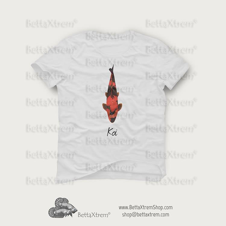Camiseta Blanca de Hombre Carpa Koi 3