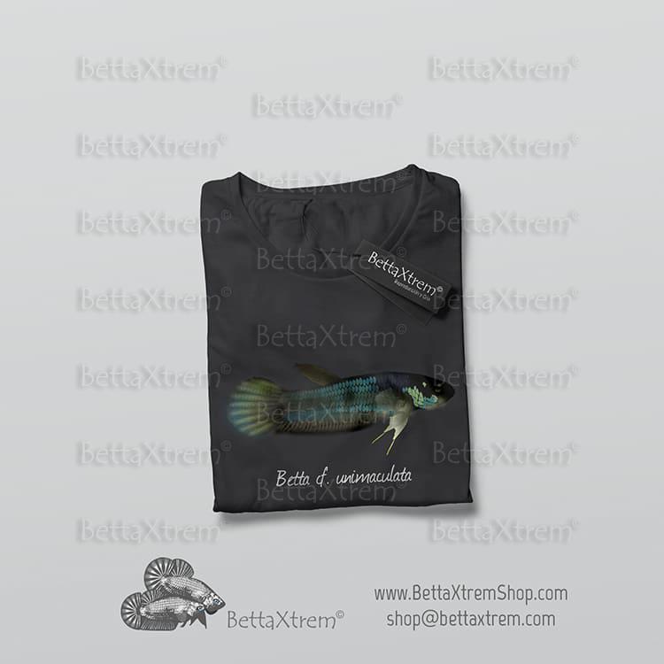 Camiseta Negra de Hombre Betta ocellata