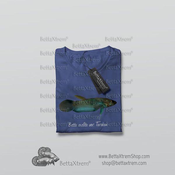 Camiseta Azul de Hombre Betta ocellata Tarakan