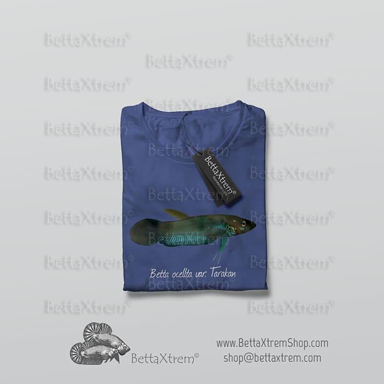 Camiseta Azul de Hombre Betta ocellata Tarakan