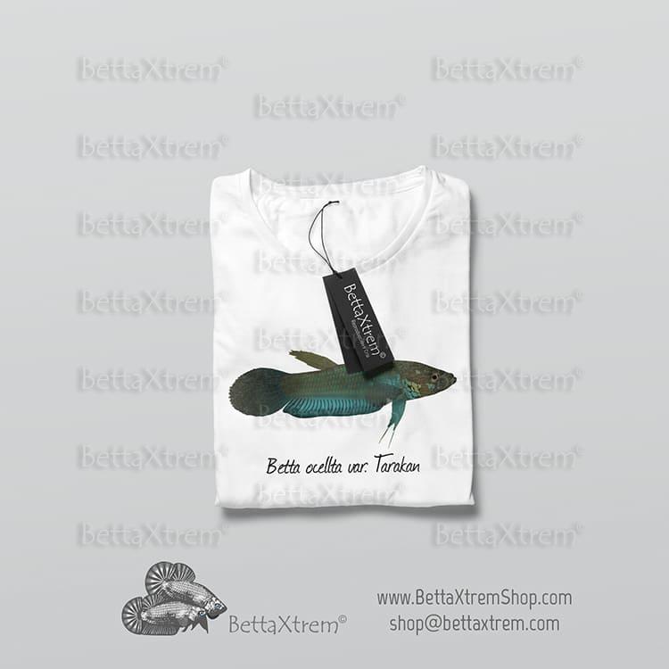 Camiseta Blanca de Hombre Betta ocellata Tarakan