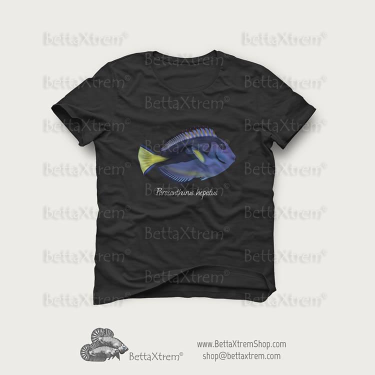Camiseta Negra de Hombre Paracanthurus hepatus