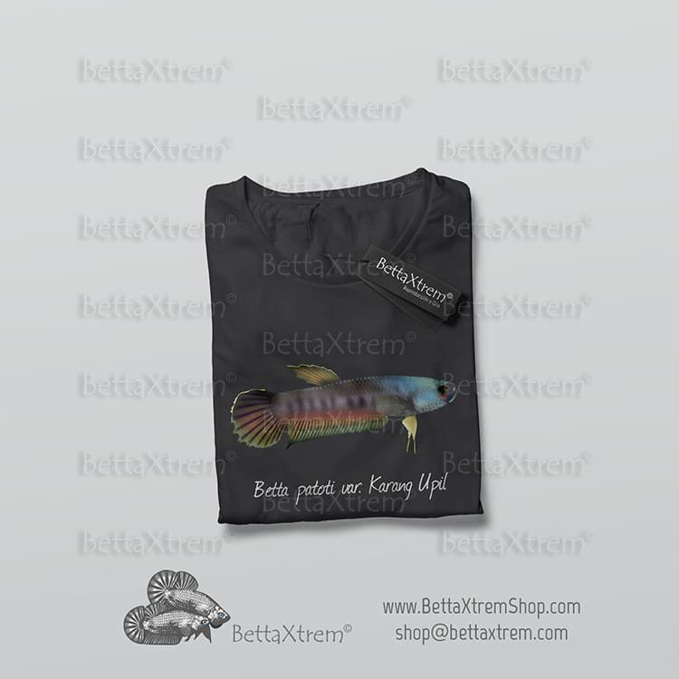 Camiseta Negra de Hombre Betta patoti Karang Upil