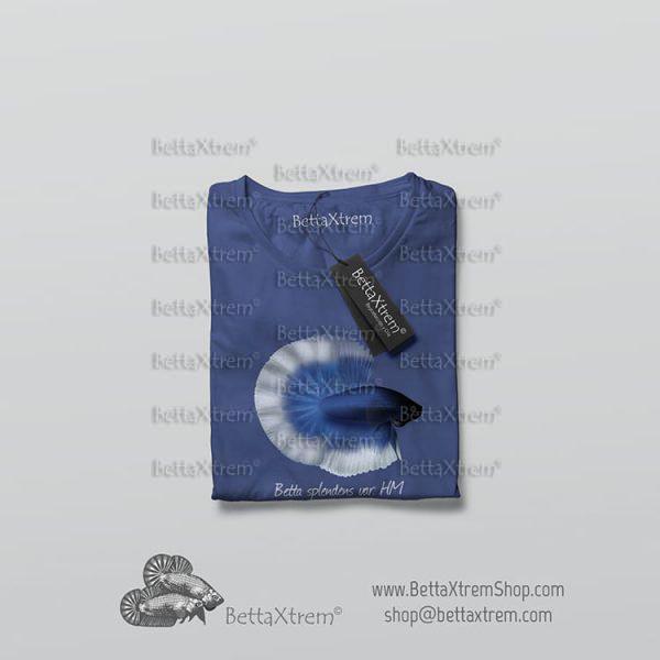 Camiseta Azul de Hombre Betta splendens halfmoon butterfly azul