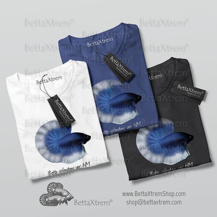 Camisetas de Hombre Betta splendens halfmoon butterfly azul