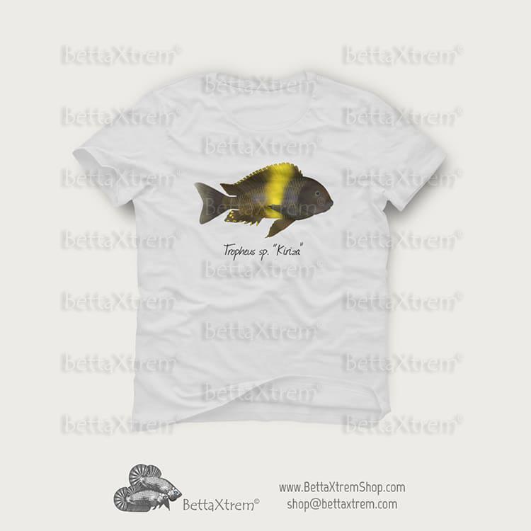 Camiseta Blanca de Hombre Tropheus sp "Kiriza"