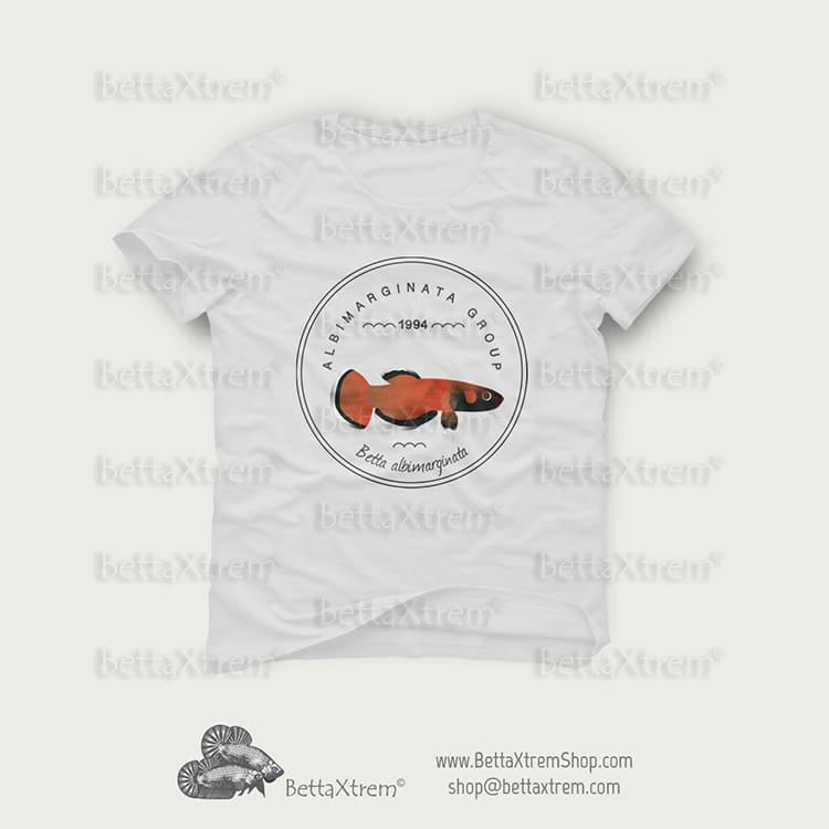 Camiseta Blanca de Hombre albimarginata group Betta albimarginata