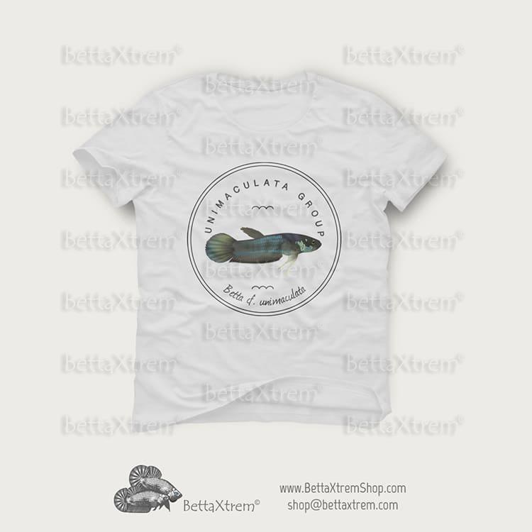 Camiseta Blanca de Hombre unimaculata group Betta ocellata