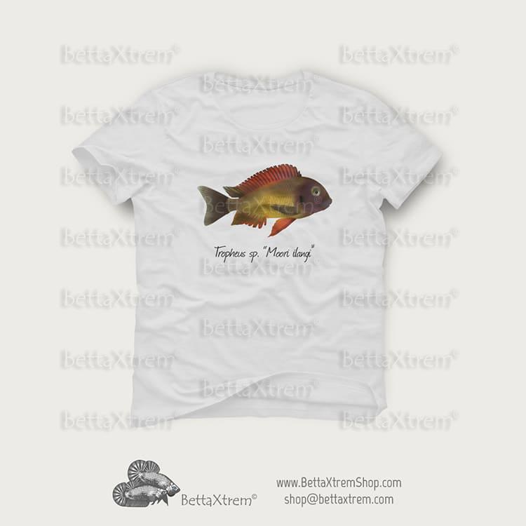 Camiseta Blanca de Hombre Tropheus sp "Moori ilangi"