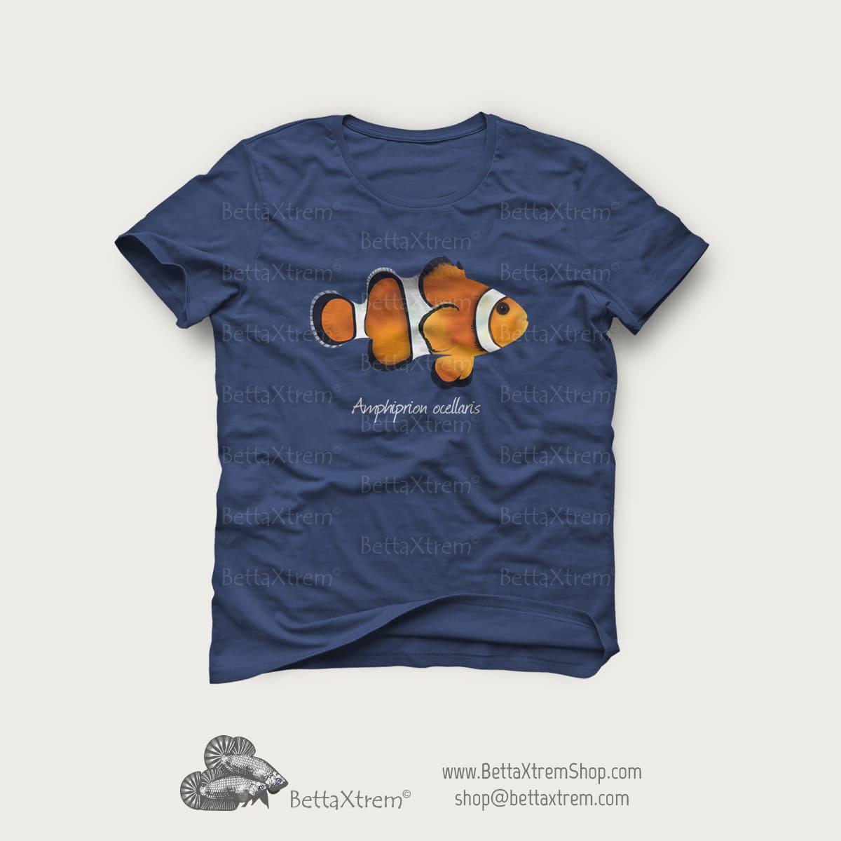 Camiseta Azul de Hombre Amphiprion ocellaris