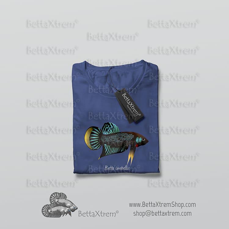 Camiseta Azul de Hombre Betta imbellis yellow