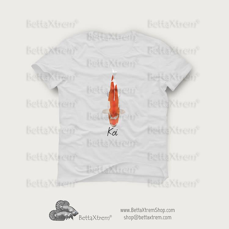 Camiseta Blanca de Hombre Carpa Koi 10