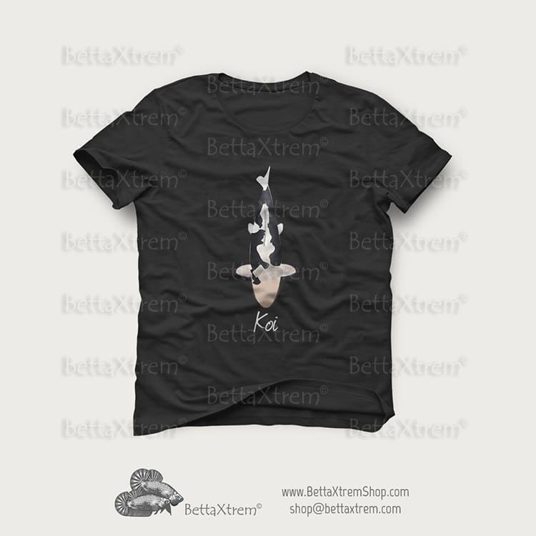 Camiseta Negra de Hombre Carpa Koi 14