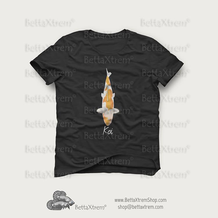 Camiseta Negra de Hombre Carpa Koi 9