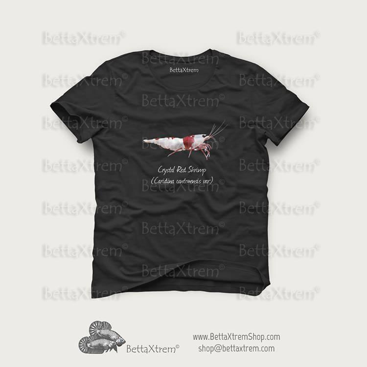 Camiseta Negra de Hombre Gamba Crystal Red Shrimp