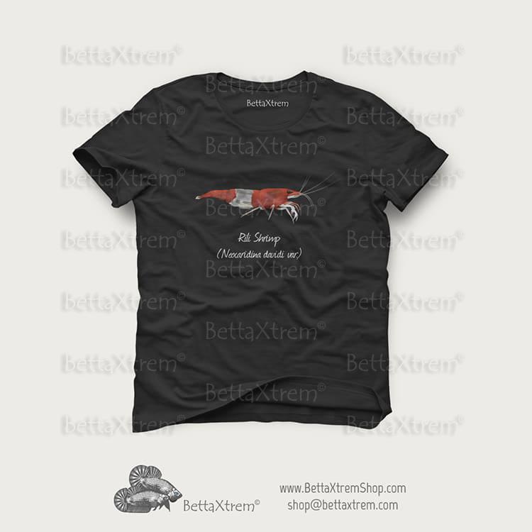 Camiseta Negra de Hombre Gamba Rili Shrimp
