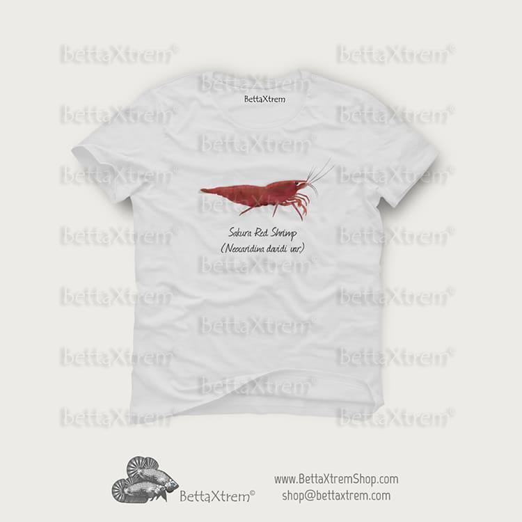 Camiseta Blanca de Hombre Gamba Sakura Red