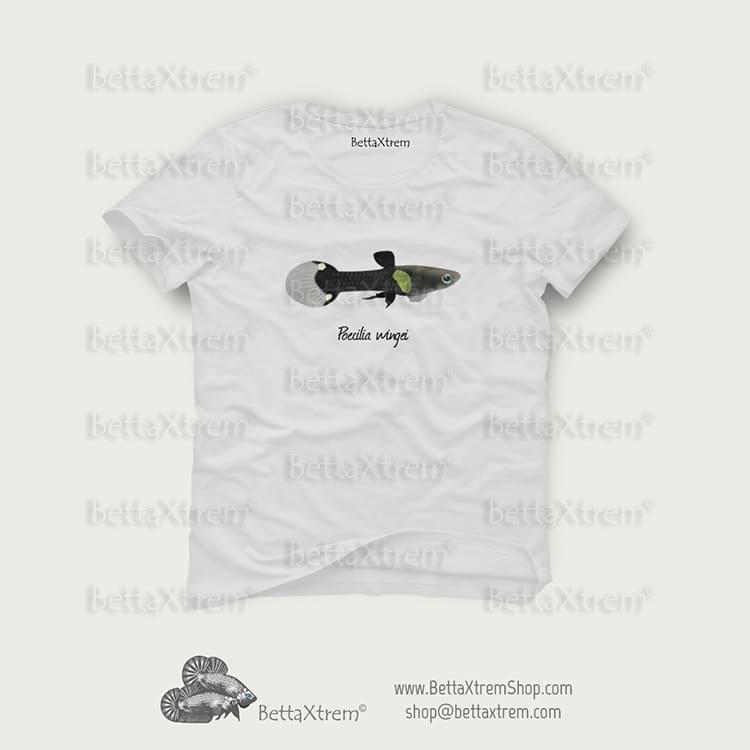 Camiseta Blanca de Hombre Poecilia wingei 8