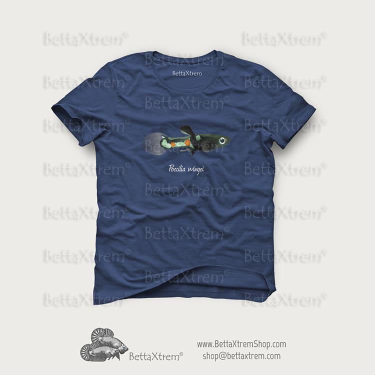 Camiseta Azul de Hombre Poecilia wingei 9