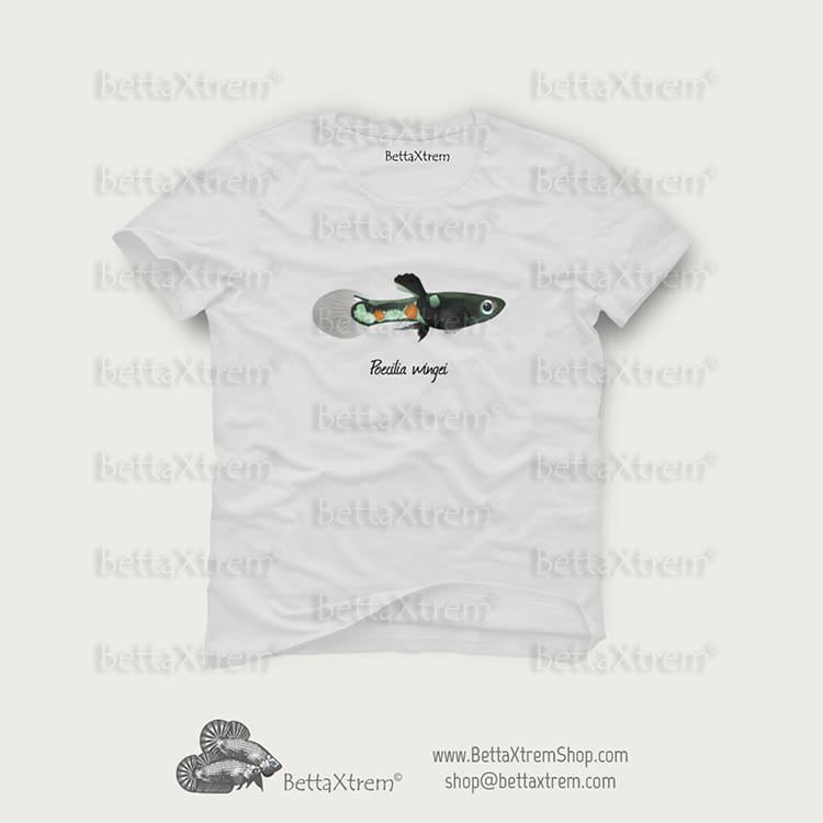 Camiseta Blanca de Hombre Poecilia wingei 9
