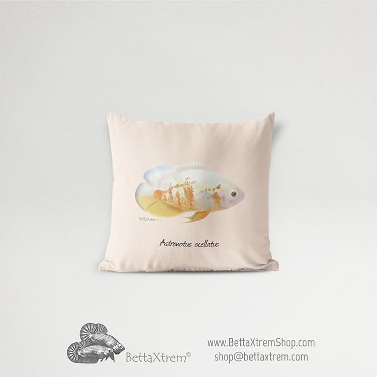 Funda de Cojín Astronotus ocellatus albino 1