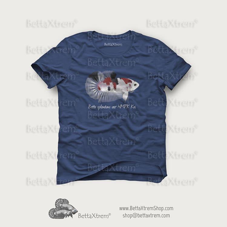 Camiseta Azul de Hombre Betta splendens HMPK koi