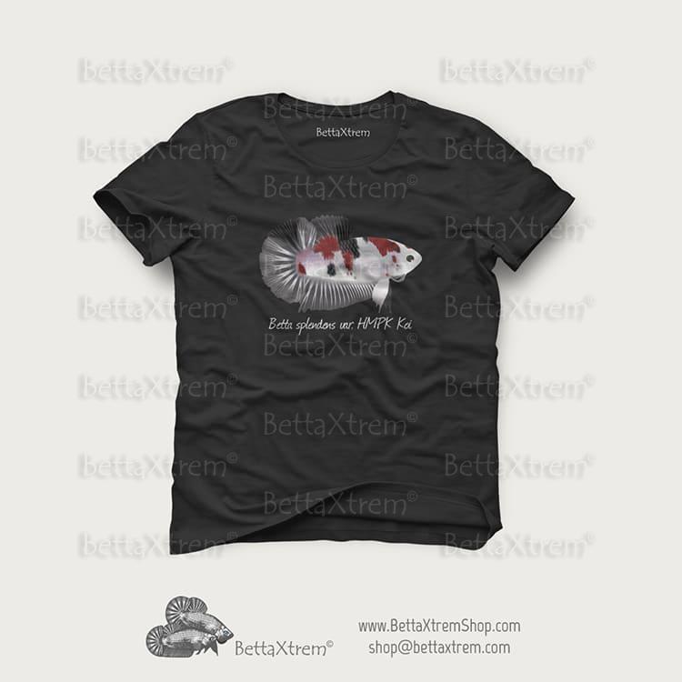 Camiseta Negra de Hombre Betta splendens HMPK koi